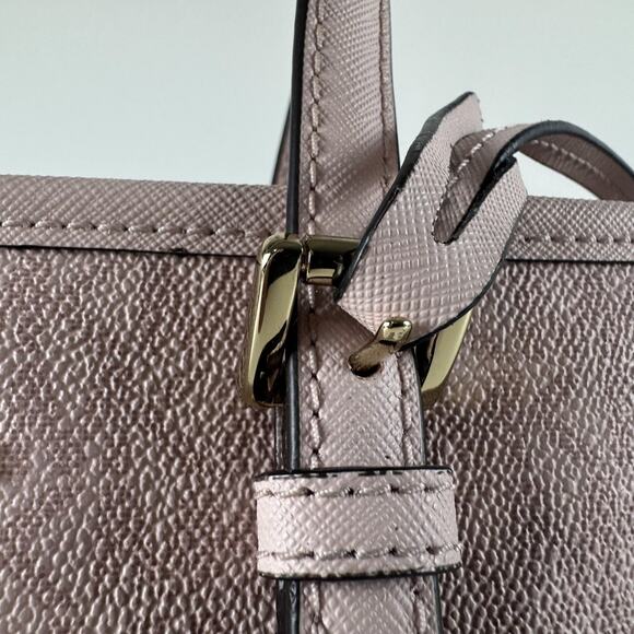 Michael Kors Tote Bag Womens Purse Gold Hardware Removable Strap MK Charm Handba - Picture 6 of 16